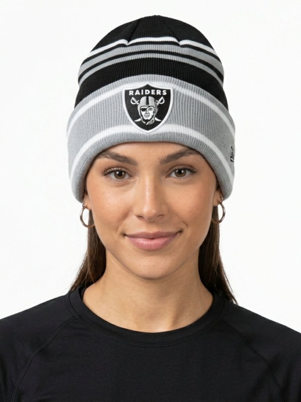 WEAR by Erin Andrews NFL Las Vegas Raiders Cuffed Knit Beanie Hat NEW